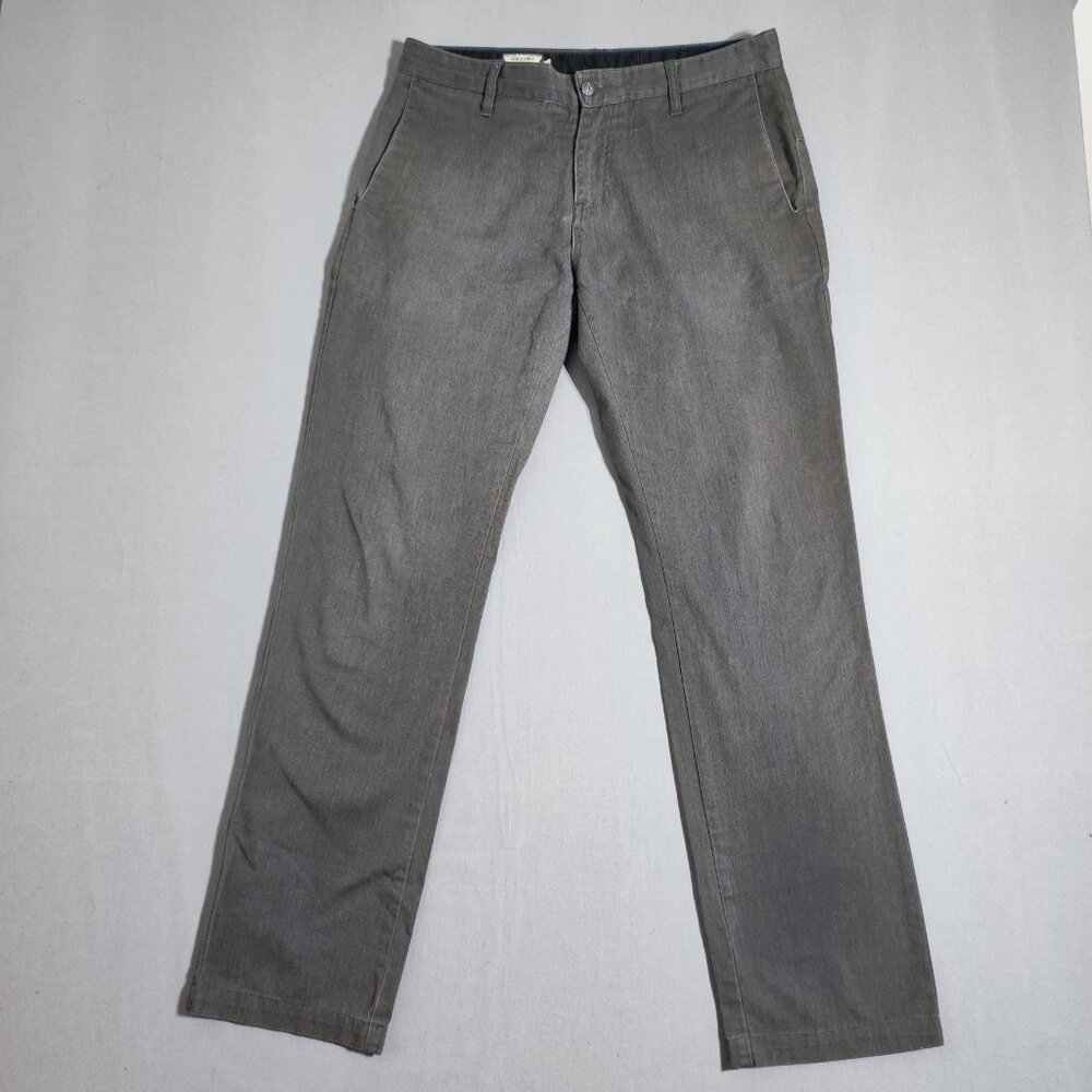 Volcom pants men's size 31(33)X32 grey colour Vmonty straight lag casual